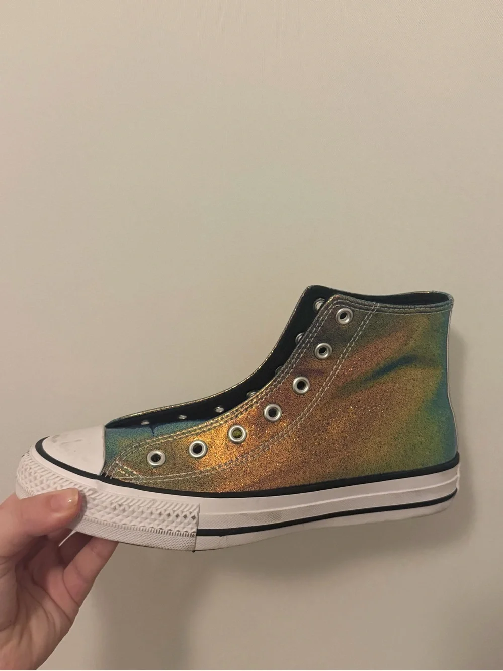 Converse Kids' Iridescent Teal/Blue High Top Sneakers